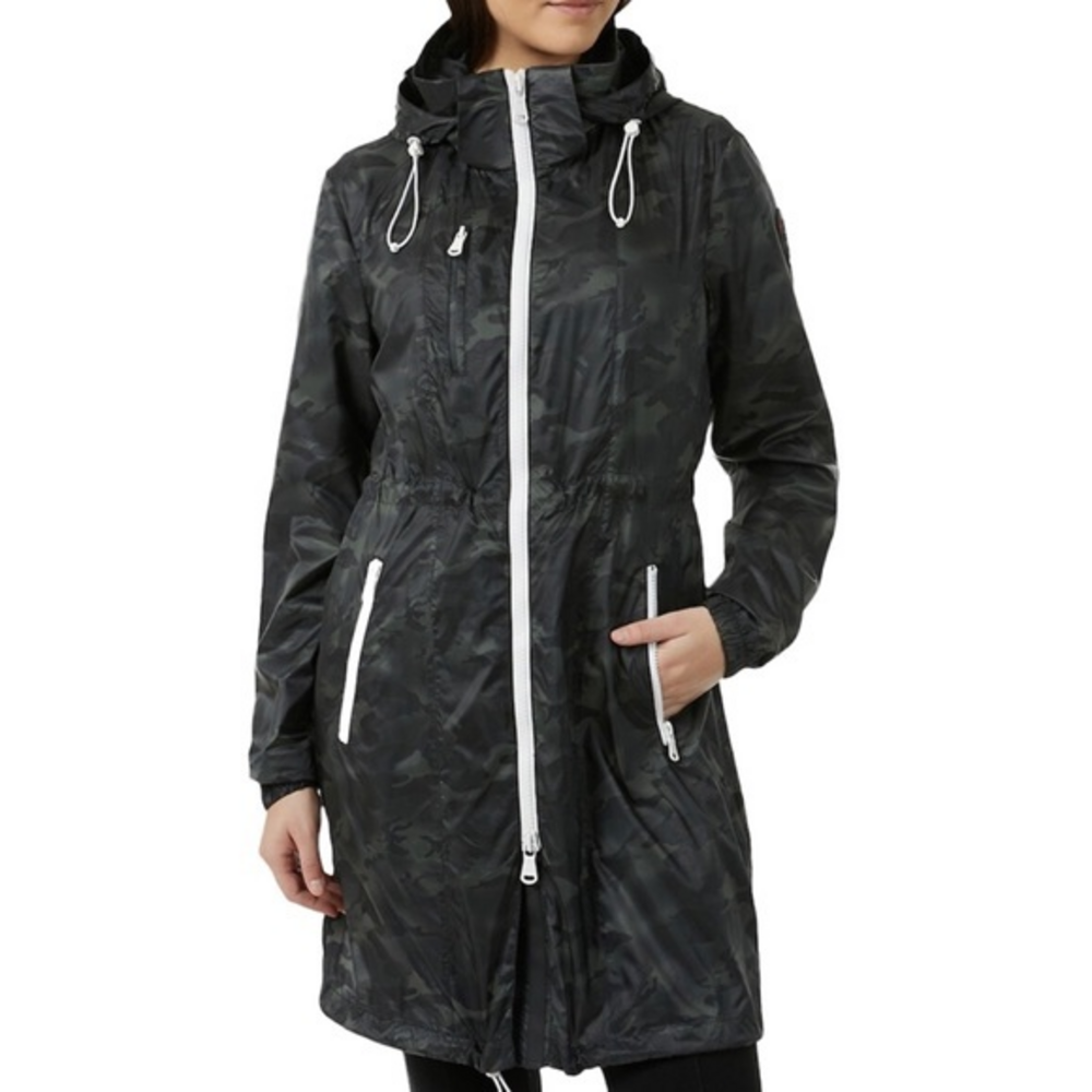 NWT Pajar Canada Packable Hooded Camo‎ Print Anorak Long Jacket Coat XXL